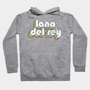 Lana Del Rey - Retro Rainbow Letters Hoodie